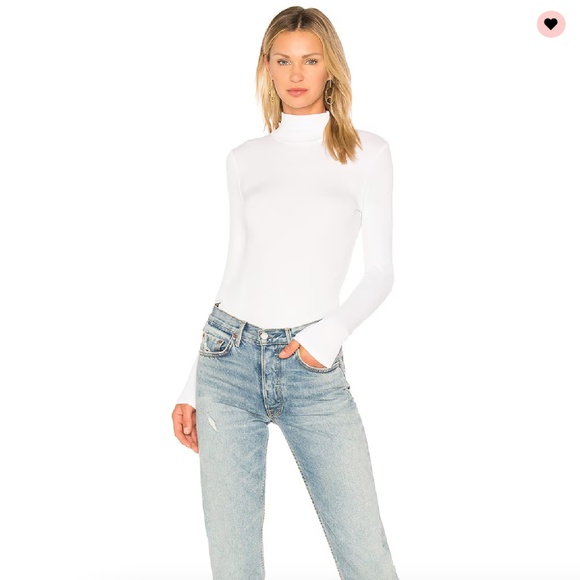 NWOT Revolve n:PHILANTHROPY Brooke Turtleneck Bodysuit XS White Ribbed Thong - Picture 1 of 6